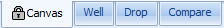 The Canvas, Well, Drop, and Compare tabs